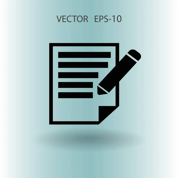 Platte pictogram van nota's. vectorillustratie — Stockvector