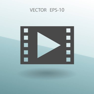 Düz simgesi video. vektör çizim