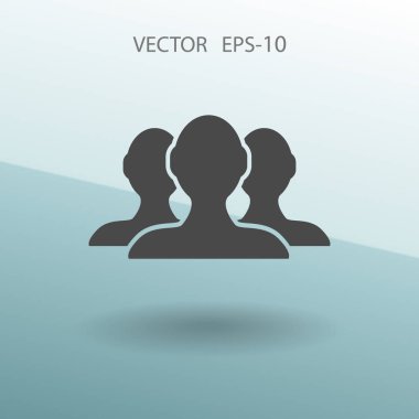 Takım çalışması düz simgesi. vektör çizim