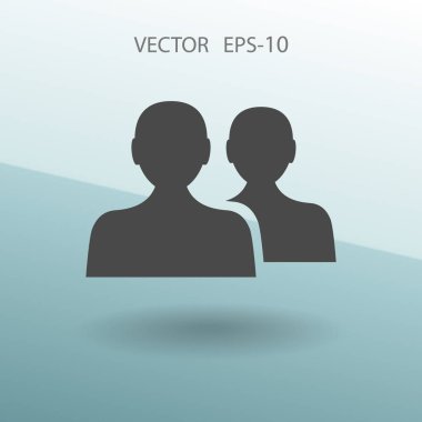 Takım çalışması düz simgesi. vektör çizim