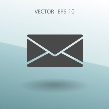 Düz simgesi mektup. vektör çizim