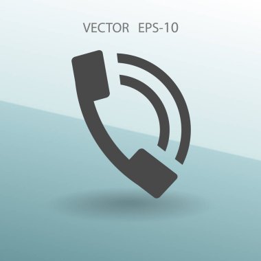 Bir telefon düz simgesi. vektör çizim