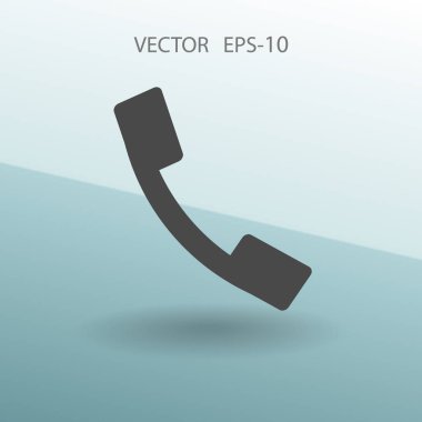 Bir telefon düz simgesi. vektör çizim