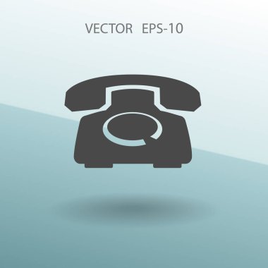 Bir telefon düz simgesi. vektör çizim
