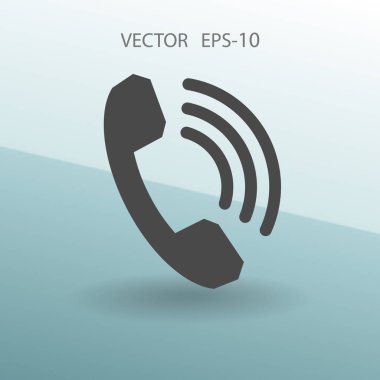Bir telefon düz simgesi. vektör çizim
