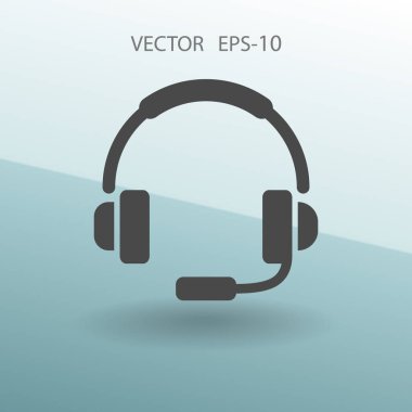 Düz simgesi desteği. vektör çizim