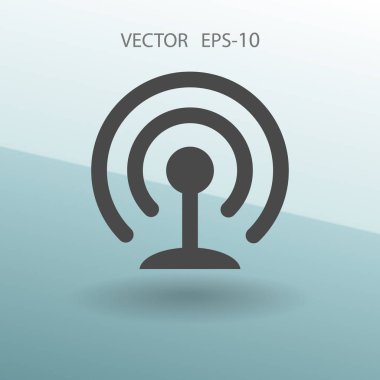 WiFi düz simgesi. vektör çizim