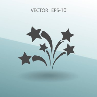 Düz bir havai fişek simgesi. Vektör.