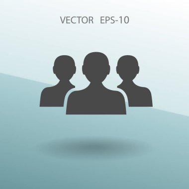 Takım çalışması düz simgesi. vektör çizim