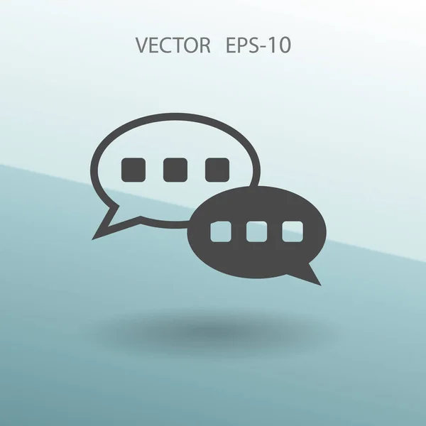 Icono plano de una comunicación. ilustración vectorial — Vector de stock