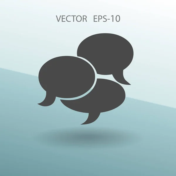 Ícone chato de uma comunicação. ilustração vetorial — Vetor de Stock