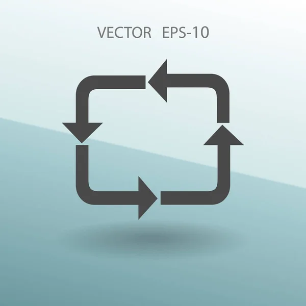 Ícone plano de cíclico. ilustração vetorial — Vetor de Stock