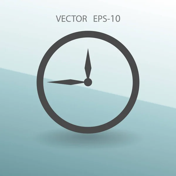 Flache Ikone der Uhr. Vektorillustration — Stockvektor