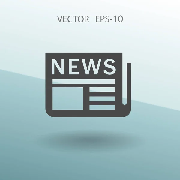 Icono plano de las noticias. ilustración vectorial — Archivo Imágenes Vectoriales