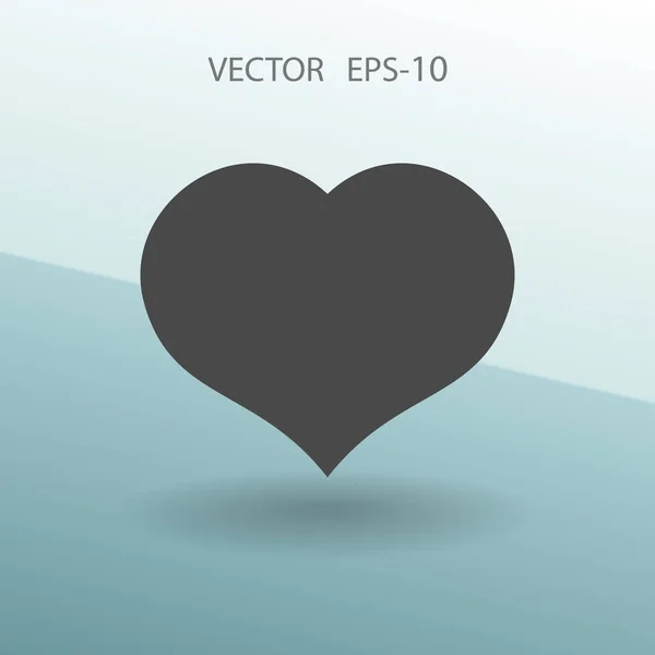Icono plano de corazón. ilustración vectorial — Vector de stock