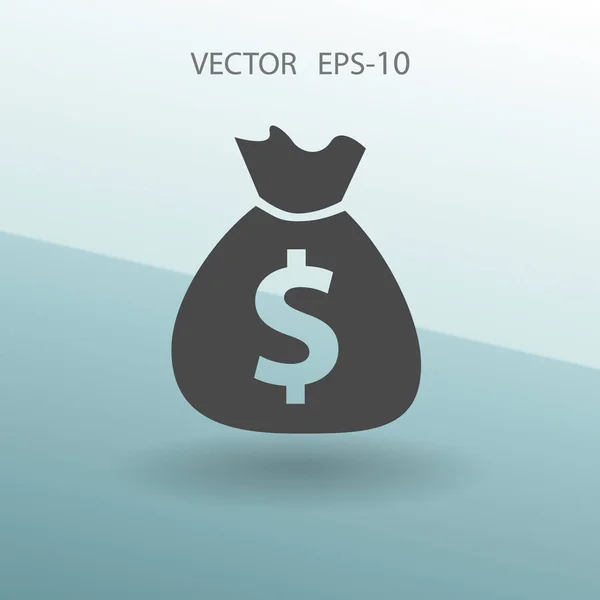 Ploché ikony peněz. vektorové ilustrace — Stockový vektor