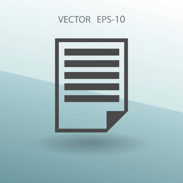 Platte pictogram van nota's. vectorillustratie — Stockvector