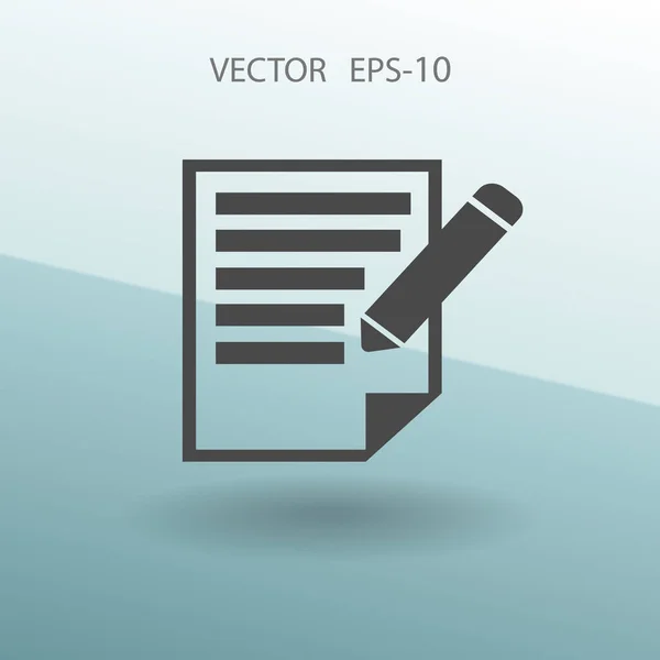 Ícone plano de notas. ilustração vetorial — Vetor de Stock