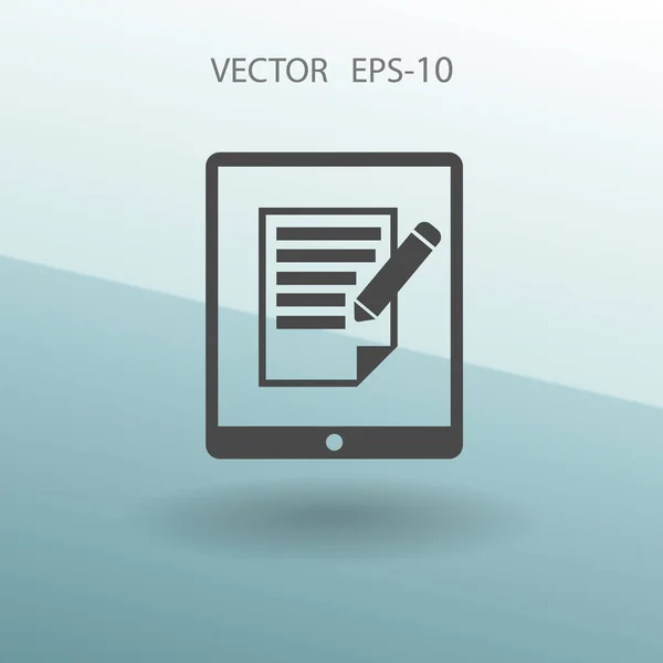Icono de notas del touchpad. ilustración vectorial — Archivo Imágenes Vectoriales