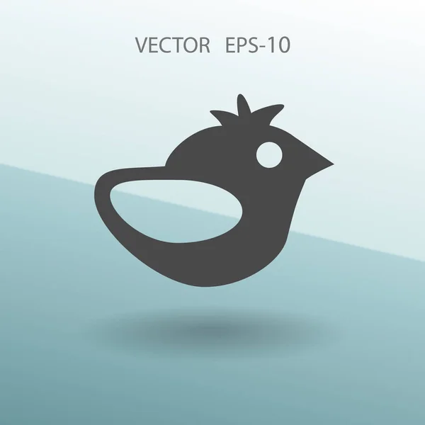 Icono plano de pájaro. ilustración vectorial — Vector de stock
