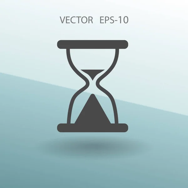 Platt ikon timglas. vektor illustration — Stock vektor