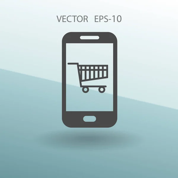 Online shopping icon. vector illustration — Stock Vector