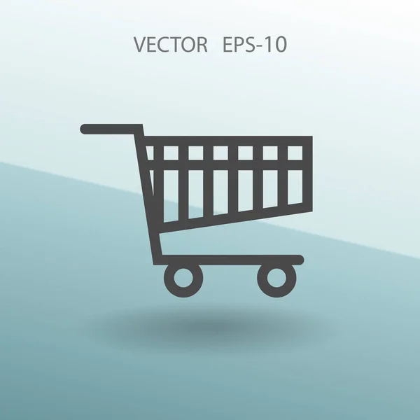 Icono plano de la carta de compras. ilustración vectorial — Vector de stock