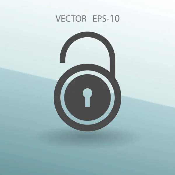 Flat icon of unlock. vector illustration — Stock Vector