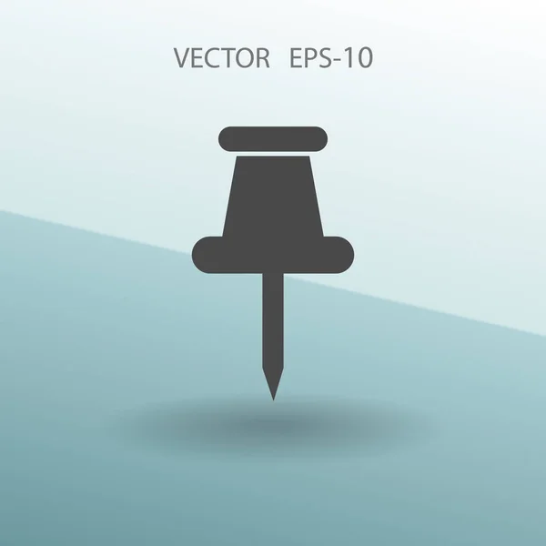 Lakás hosszú árnyék ikon rajzszögre, vektoros illusztráció — Stock Vector