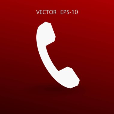 Bir telefon düz simgesi. vektör çizim