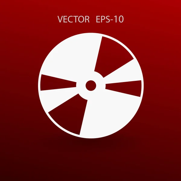 Flache Ikone der DVD. Vektorillustration — Stockvektor