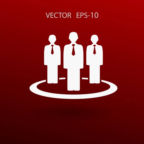 Icono plano del trabajo en equipo. ilustración vectorial — Archivo Imágenes Vectoriales