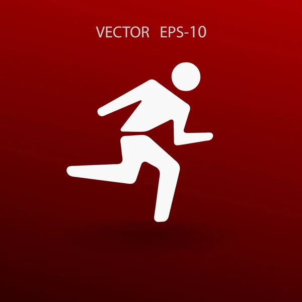 Icône plate de running man. illustration vectorielle — Image vectorielle
