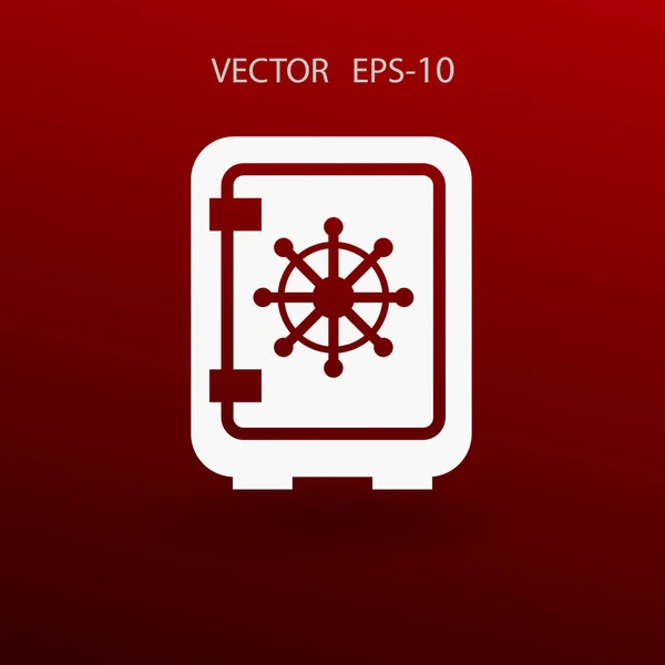 Ikon aman yang datar. ilustrasi vektor - Stok Vektor