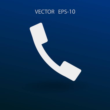 Bir telefon düz simgesi. vektör çizim