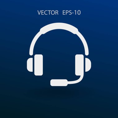 Düz simgesi desteği. vektör çizim