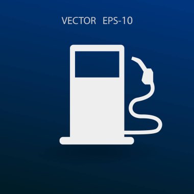 Düz yakıt simgesi. Vektör