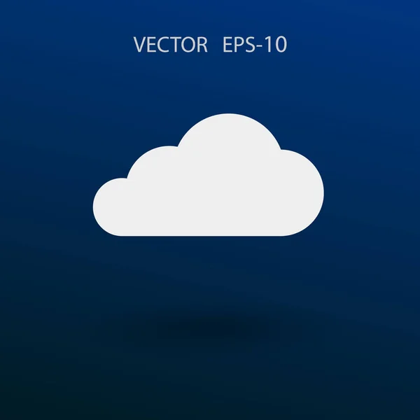 Ícone plano de nuvem. ilustração vetorial — Vetor de Stock