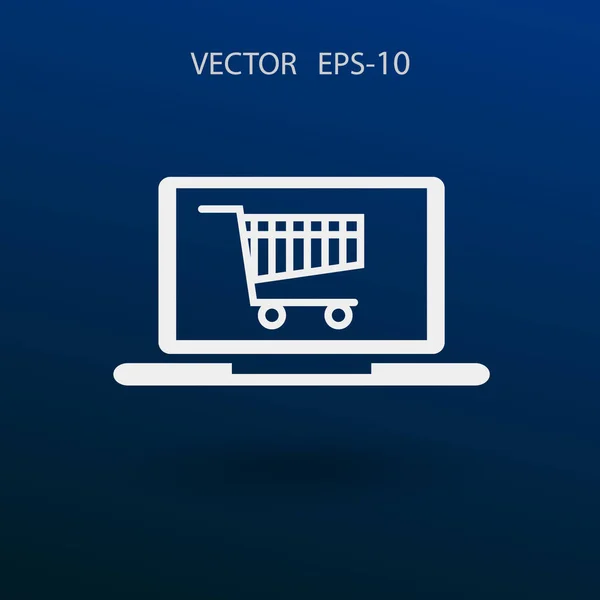 Online winkelen pictogram. vectorillustratie — Stockvector