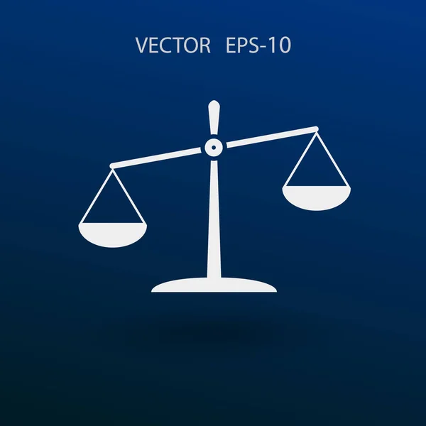 Platte icoon van Justitie. vectorillustratie — Stockvector