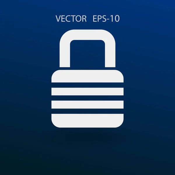 Icono plano de bloqueo. ilustración vectorial — Vector de stock