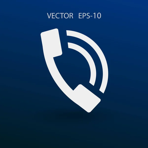 Ikon telepon yang datar. ilustrasi vektor - Stok Vektor