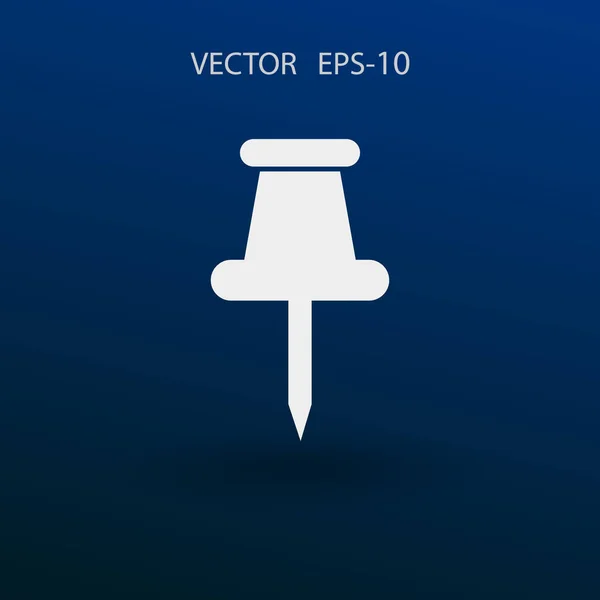 Lakás hosszú árnyék ikon rajzszögre, vektoros illusztráció — Stock Vector