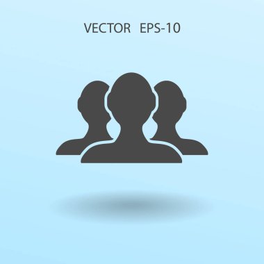 Takım çalışması düz simgesi. vektör çizim