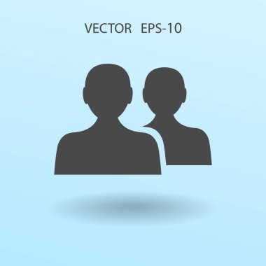 Takım çalışması düz simgesi. vektör çizim