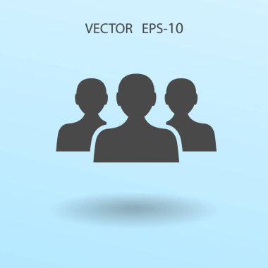 Takım çalışması düz simgesi. vektör çizim