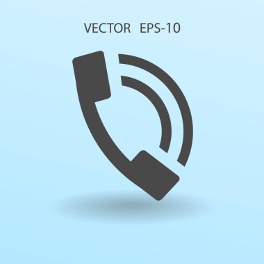 Bir telefon düz simgesi. vektör çizim