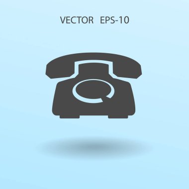 Bir telefon düz simgesi. vektör çizim