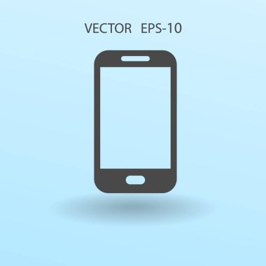 Düz simge akıllı telefon. vektör çizim