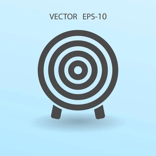 Icono plano de la ilustración vectorial objetivo — Vector de stock